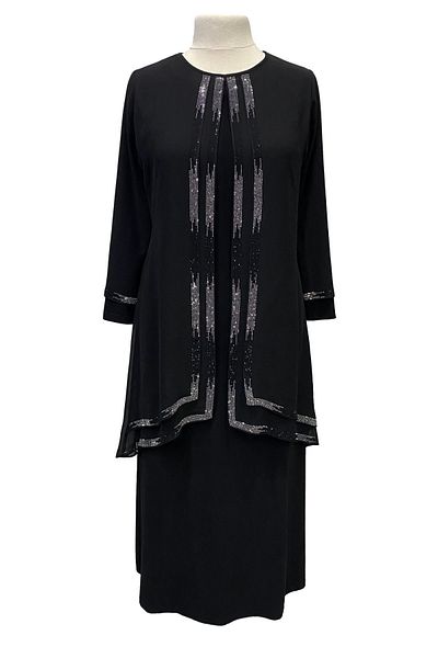 Giyinen Mağazaları Βραδινό φόρεμα Ahsen Stylish Stone Κεντημένο Μαύρο Mother