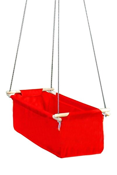 Bundera Eko Üçlü Set Kırmızı Bebek Hamak Beşik Hoppala Zıpzıp Yürüteç Asmalı Salıncak Çingene Beşiği Takımı