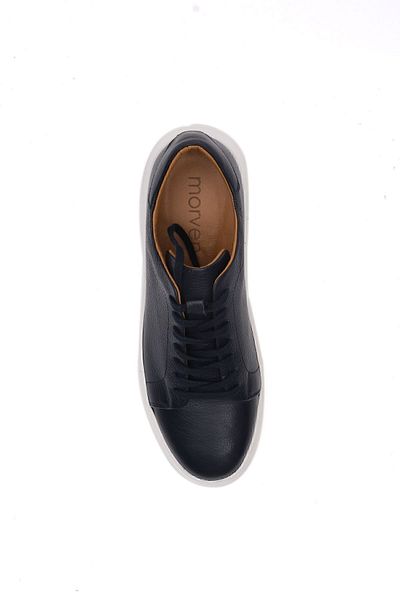 Morven Ανδρικά αθλητικά παπούτσια Navy Blue Seasonal Casual Δερμάτινα