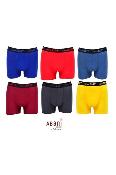 Abani Classic 6 Pieces Tutku Elite Men's Multicolored Modal Elastane Sports Boxers