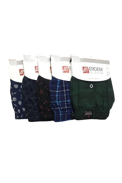Abani Classic 6 τεμάχια Erdem 1400 Ανδρικό χτενισμένο βαμβακερό μπόξερ πολύχρωμο