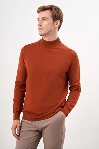 Morven Men's Tile Basic Half Turtleneck Dynamic Fit Relaxed Fit Knitwear