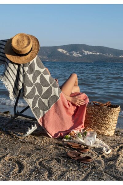 TEOHOMELİNENS Muslin Peshtemal & Beach Towel 100% Cotton |   Yarn Painted 100...