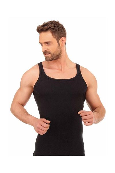 Berrak Men's Camisole Thin Strap Ribbed Sports Athlete