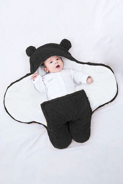 Bundera Generation Newborn 0-6 Months Baby Outer Swaddle Sleeping Bag Wellsoft Plush Hooded Wrap Blanket