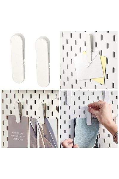 IKEA Skadıs 2 Pieces 8 Cm Wide Multi-Purpose Board Part - Pincer Paper Clip