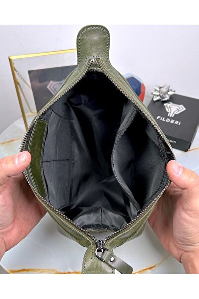 Fil Deri Premium Elite Handbag with Grip Tape Genuine Leather 2057