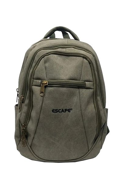 ESCAPE حقيبة ظهر للكمبيوتر المحمول من القماش مقاس 15.6 بوصة، مقاومة للصدمات، مادة مقاومة للماء