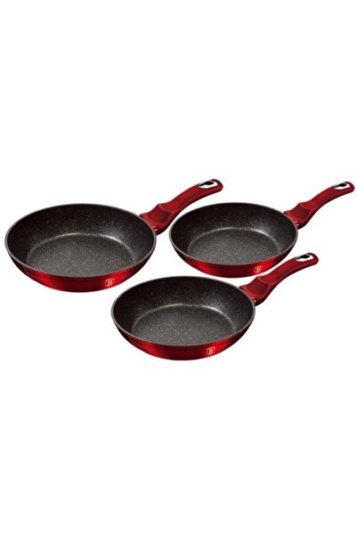 TİVOLİ De la Berlinger Haus 3'lü Tava Seti Metallic Line Burgundy Edition