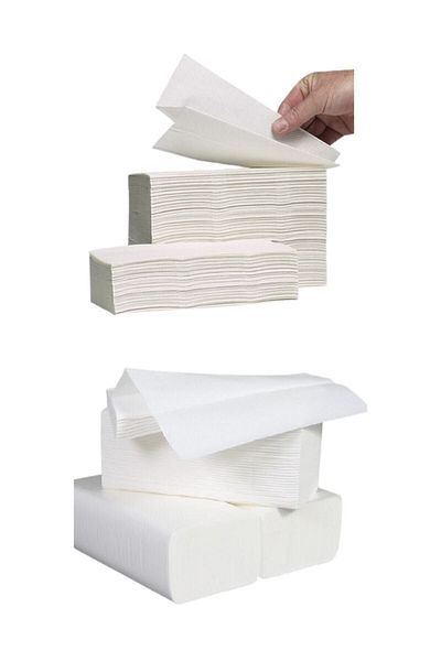 ERSİN AMBALAJ Z Fold Dispenser - 4 Packs of 800 Paper Towels and Napkins