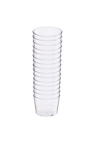 Kullan At Market Plastik Kristal Silindir Tatlı Kasesi 250Cc 15Li