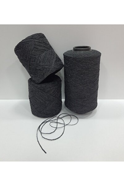İPLİKOUTLET Antrasit Renk Tonlamalı Firuze Keten Akrilik İp 500 Gram