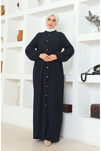 sefamerve Sötétkék udvari gallér Bürümcük Ferace 1022-06