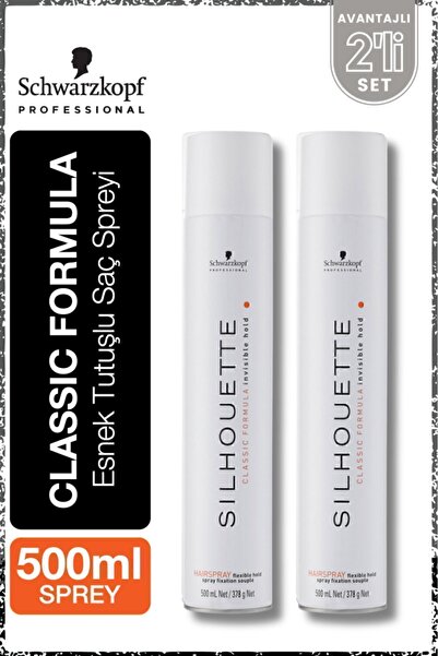 Silhouette Esnek Tutuşlu Saç Spreyi 500ml X 2 Adet