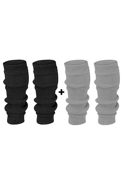 Neşeli Çoraplar Black and Gray 2-Piece Children's Leggings Set