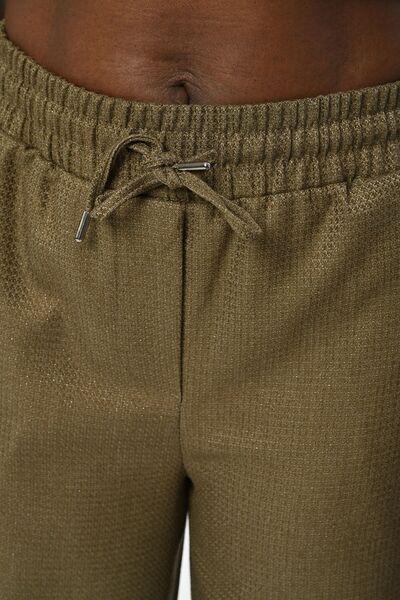 Orfeo Negro KADIN BELİ LASTİKLİ BOL PAÇA SİMLİ DÜZ RENK PANTOLON