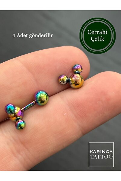 Karınca Piercing Mickey Mouse Tragus Helix Flat Kulak Conch Piercing