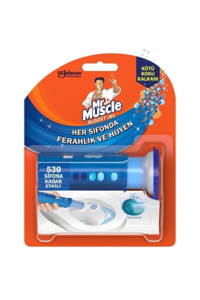 Mr. Muscle Klozet Jel Blok, Tuvalet Temizleyici, Marine, 36g