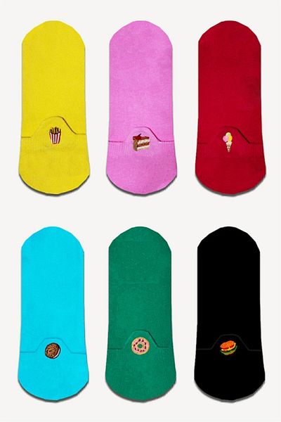Neşeli Çoraplar Dishes Embroidered Booties Socks Set of 6
