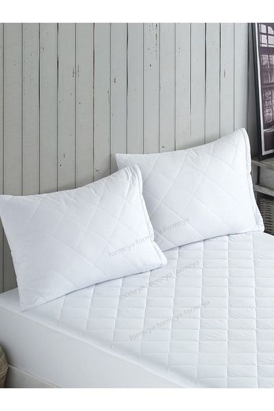 Formeya Gesteppter Kissenschutz 50*70cm Matratzenbezug 2 Stück