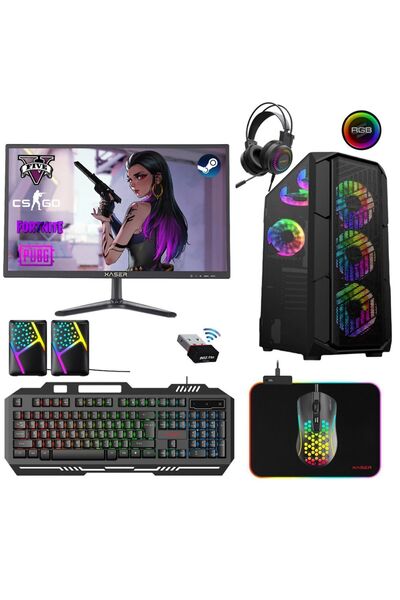 XASER Xsr225 i5 6400 16GB Ram 512GB SSD 4GB RX550 Ekran Kartı 21.5" Monitör O...