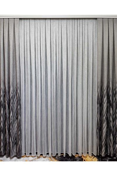 Taç Rüyaper Tulle Curtain Slub Linen Tight Pleat 1/3