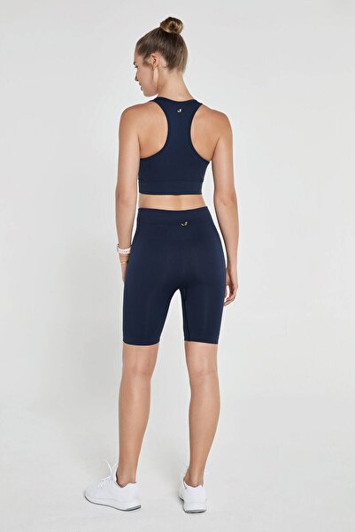 Jerf Gela Şekillendirici Sport Biker Tayt Lacivert