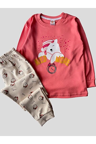 elmas kids Set de pijamale pentru fete, 100% bumbac, cu model de ceas