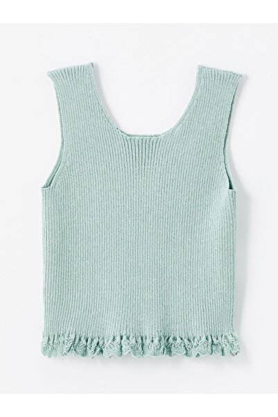 Dexia Μπλούζα Latina Blue Plain Knitwear - Λεπτομέρεια πλεξίματος