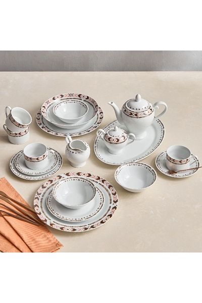 Home Box Ikat 49-Piece Dinner Set
