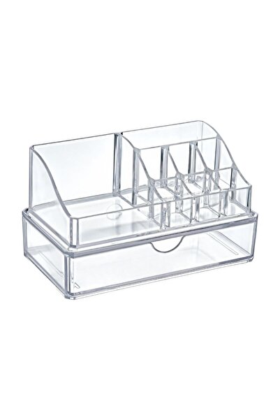 Triya Home (küçük Boy ) Makyaj Organizer Çekmeceli Ruj Krem Rimel Far Kutusu Ak523