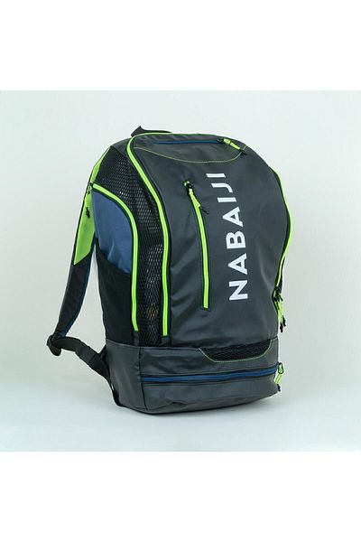 Decathlon Swimming Backpack - Black / Yellow - 27 L - 900