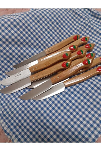 ALİBEYAVM Taze Çilek Motifli5li Meyve Bicagi Takimi-kitchen Hediyelik Yöresel...