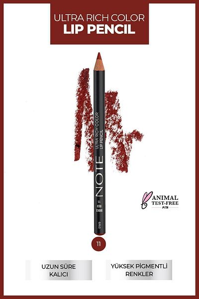 NOTE Ultra Rich Color Lip Pencil Lip Pencil 11 Brick Red - Red