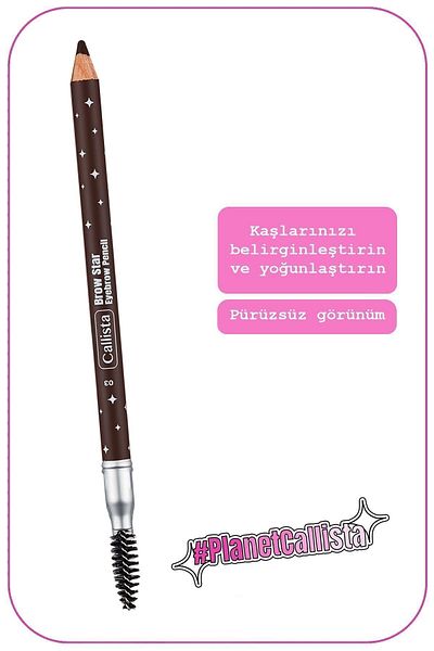 Callista Brow Star Eyebrow Pencil Brushed Eyebrow Pencil 03 Dark Brown - Dark Brown