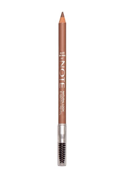 NOTE Natural Eyebrow Pencil Waterproof Çift Taraflı Suya Dayanıklı Kaş Kalemi 02 Light Brown - Açık Kahve