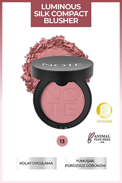 NOTE Luminous Silk Compact Blusher Toz Allık - 13 Deep Pink