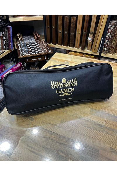 OTTOMAN GAMES Oval Wooden Walnut Okey Set