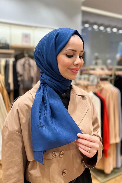 Armine Şal Lia Trend 2 - Bumbac - Albastru - 2356