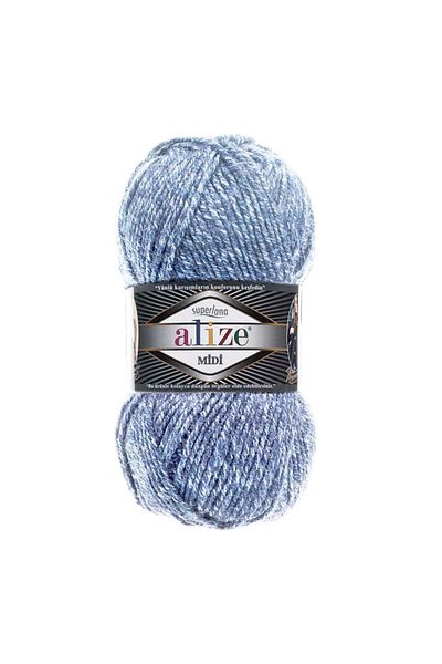 Alize Superlana Midi Jaspe Blue Knit - Yarn Yarn Lână Cod culoare: 806