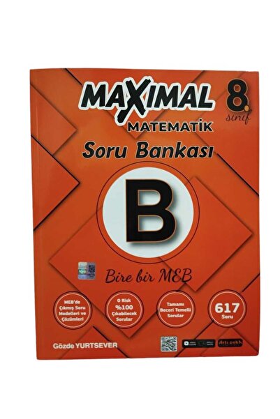 Artı Zeka Yayınları Artı Zeka 8. sınıf Matematik- B- Maximal Bire Bir MEB Soru Bankası 2025-2026 YENİ BASKI