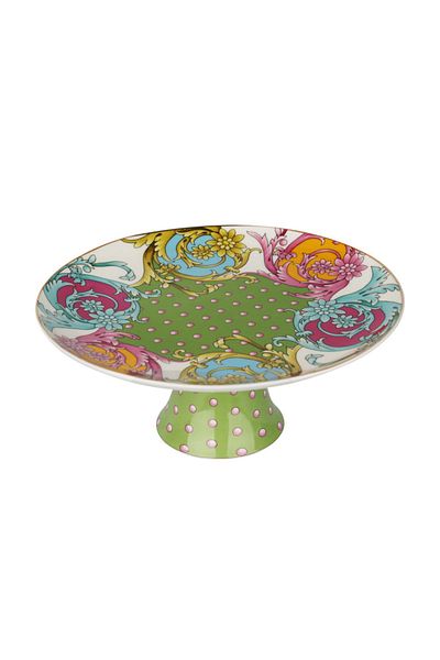 Lucky Art 27 cm Estelle Bone Porcelain - Mixed Patterned Cake and Pastry Stand
