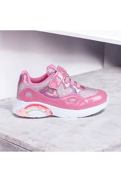 BUCKHEAD Girl's Lighted Sneakers - Velcro Sneakers