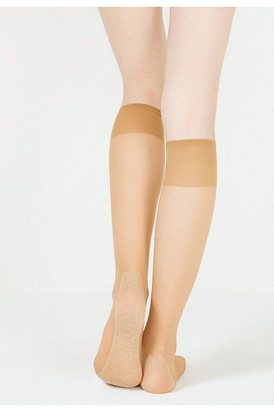 Penti Γυναικείες κάλτσες Comfort 15 Denier Sole Semi Shiny Knee, Συσκευασία των 6