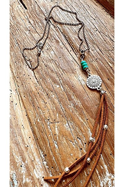 by özllem Püsküllü uzun Yaşam Çiçeği Tasarım Kolye