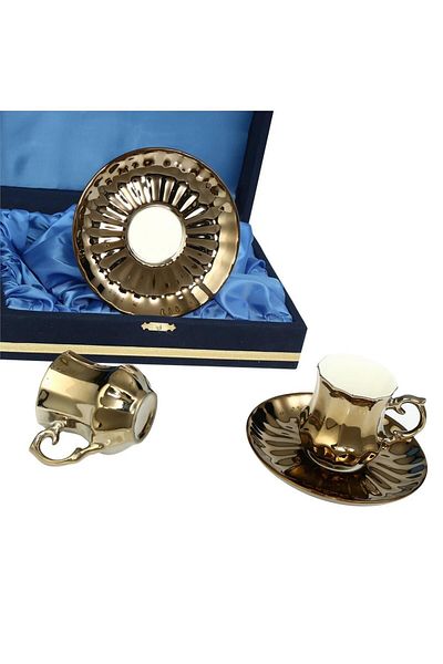 Vitale Mostor Gold 2-Piece Coffee Cup Set Mtfk.0057