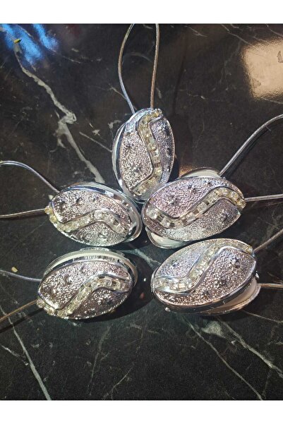 ÖzenEvim Silver Colored 5 Pieces Magnet Curtain Buckle - Latch and Collector