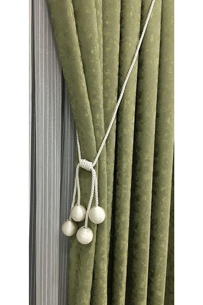 ÇOPURLAR PERDE Single Piece Fund and Double Breasted Cornice Tactical Curtain Collection Rope