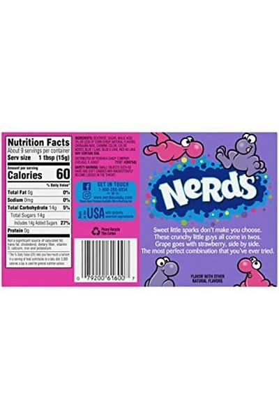 Nerds 142 Gr. Grape Strawberry Candy
