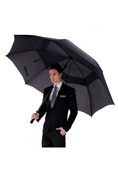 ModaLand Çift Katmanlı Fiber Gövdeli Lüx Protokol Şemsiye 136 Cm